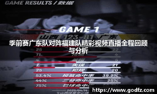 季前赛广东队对阵福建队精彩视频直播全程回顾与分析